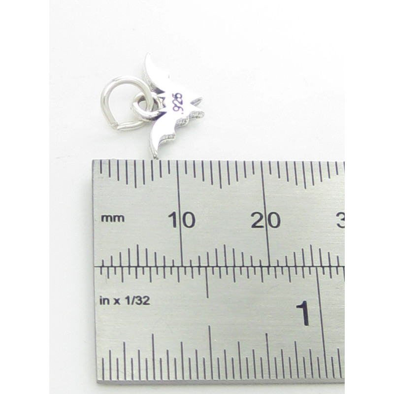 Sterling Silver Small Bat Charm, Halloween Accessory